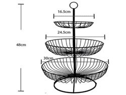 Estante Metálico De 3 Niveles Para Frutas, Ideal Para Decoración De Cocina, Mesa De Apoyo Y Almacenamiento De Verduras Y Pasteles.