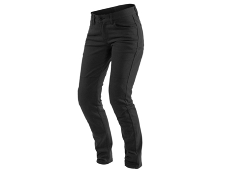 Pantalones para Mujer DAINESE Classic Slim Tex Negro para Motociclismo (32)