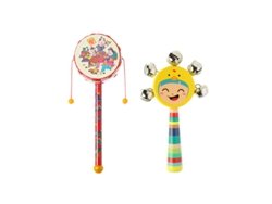 Juego De Sonajeros De Madera Para Bebé, 2 Piezas, 6-12 Meses, Desarrolla La Huella Del Pie Czhhmart