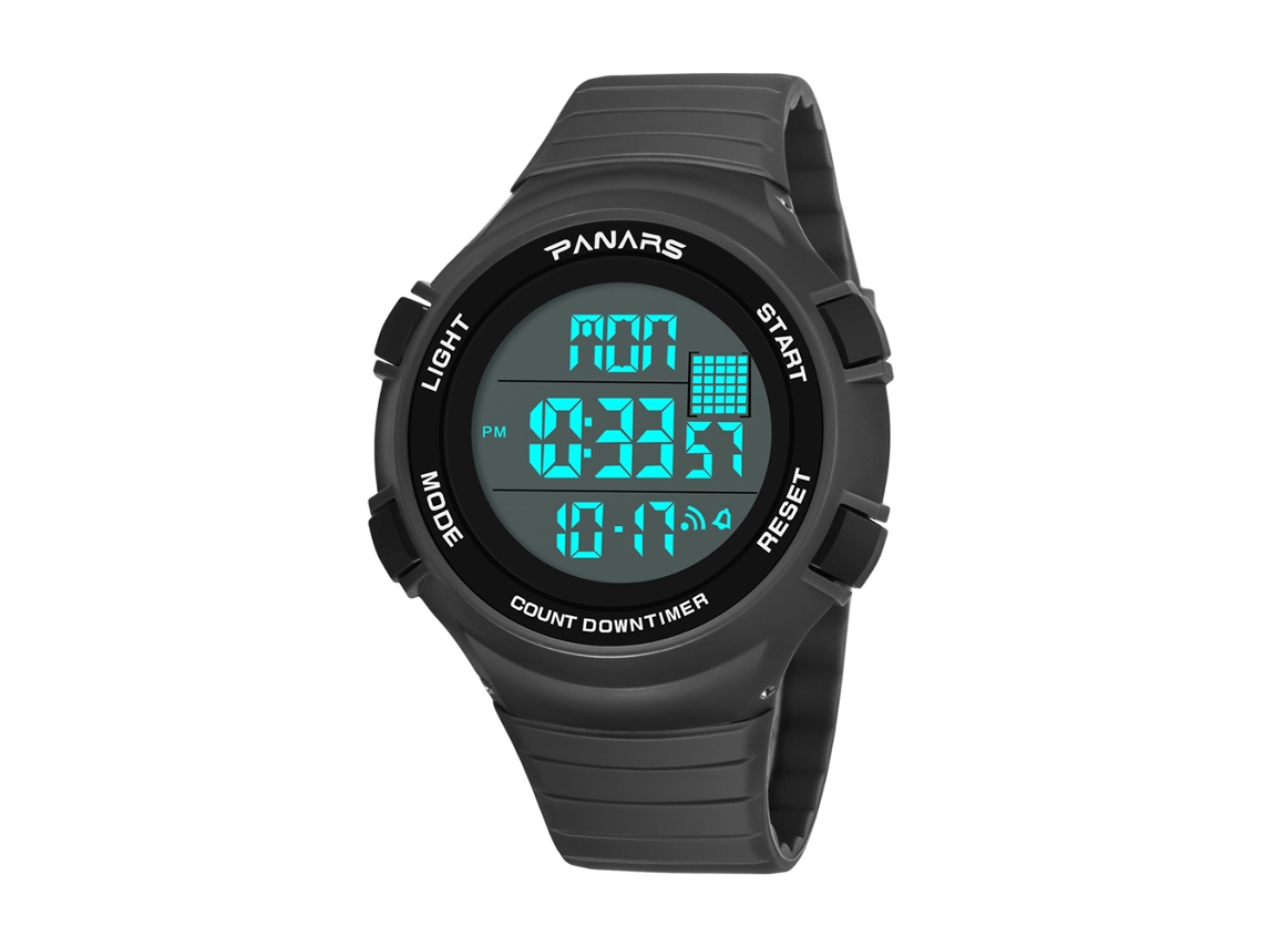 Reloj Deportivo Electrónico Para Hombre Panars Impermeable Luminoso Gris