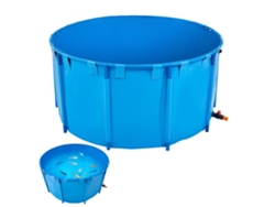 Tanque de PVC o lona de 3100L para acuicultura con drenaje Tekmaquinas