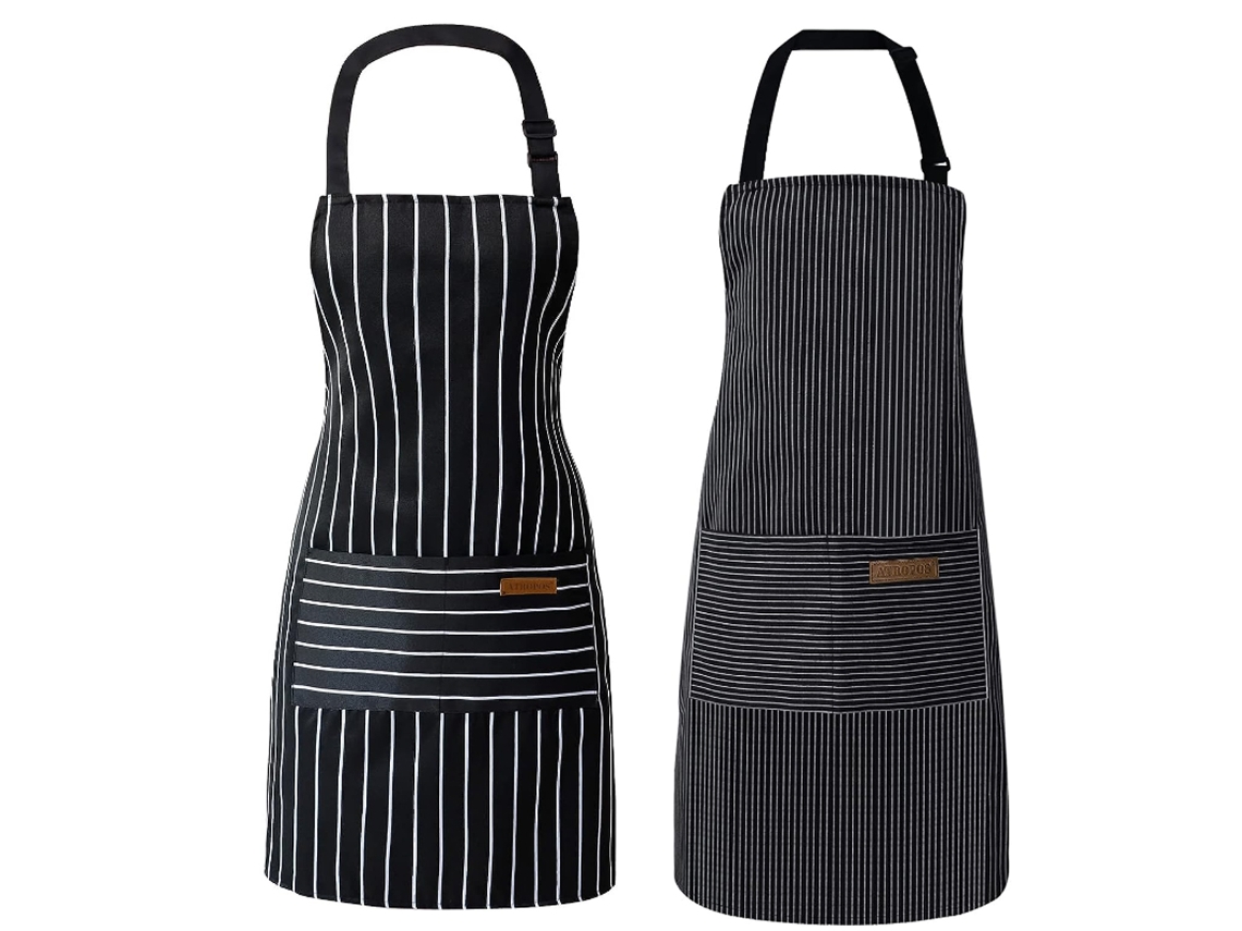 Delantal De Cocina Con Bolsillo Delantal Para Mujer Hombre Unisex Para Cocinero