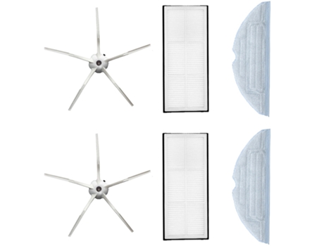 6 piezas Cepillo Lateral filtro Hepa paños de fregona para Xiaomi T7 T7Plus S7 para Roborock accesorios para aspiradoras parte