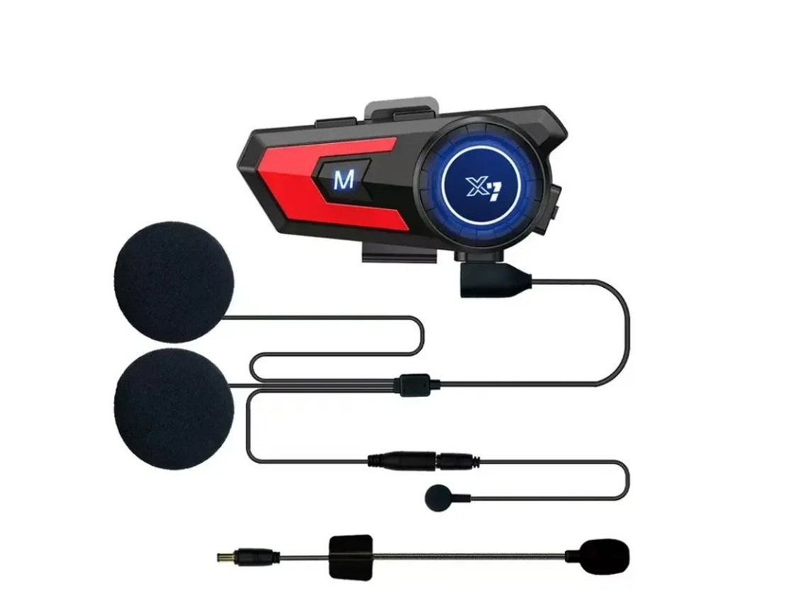 Intercomunicador para casco de motocicleta Yizhood X7 negro