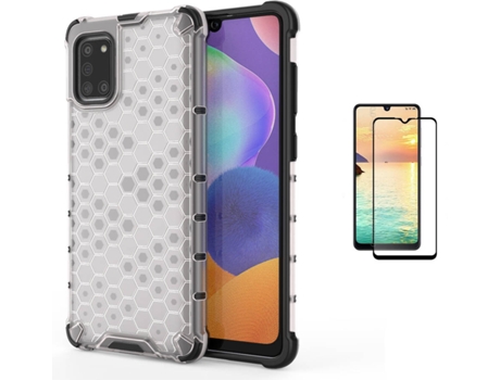 Kit Carcasa Y Protector Samsung A31 Flexguard Rumble