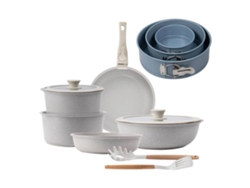 Batería De Cocina,ø18ø20ø26 Cm, De Aluminio Fundido Click&cook  San Ignacio (10 Piezas) Con Set 3 Moldes
