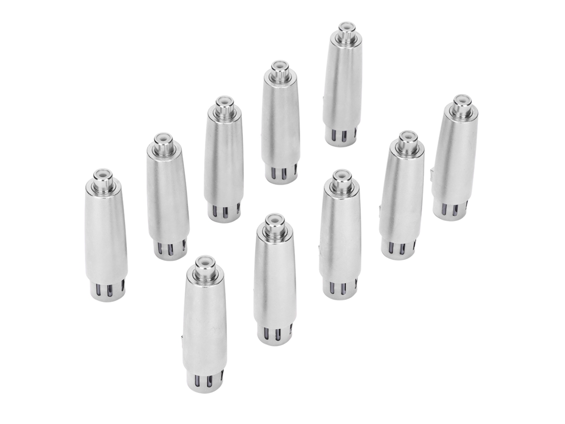 10 Conectores Rca Hembra A Xlr Hembra De Metal Para Micrófonos De Equipos De Estudio Av
