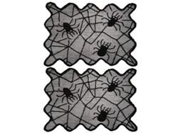 2 Manteles Con Diseño De Telaraña Para Decoración De Halloween, Ideales Para Fiestas, Cocina Y Cena.