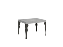 Mesa extensible 80x120/204 cm Paxon Cemento estructura Antracita