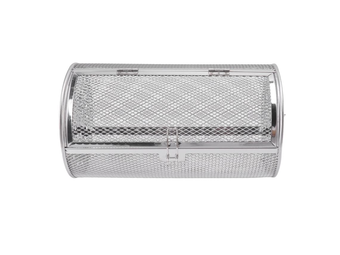 Cesta Rodante De Acero Inoxidable Para Barbacoa, Ideal Para Verduras Y Frutos Secos.