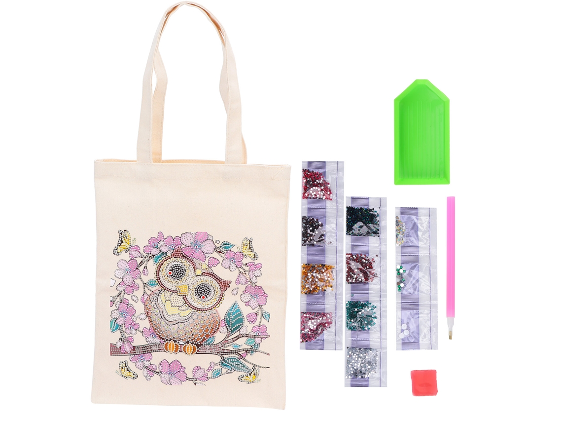 Bolsa De Tela Para Pintura De Diamantes Diy Con Herramientas, Reutilizable Para Compras Bb023