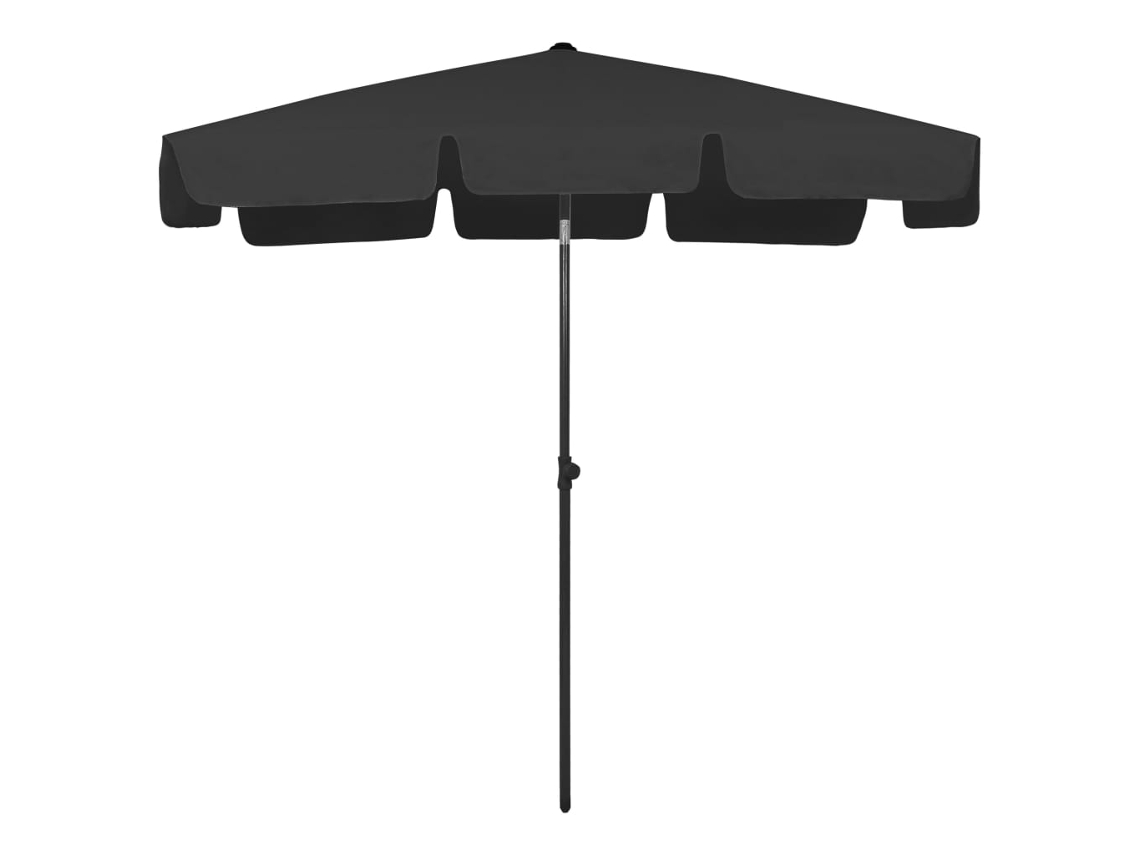 Sombrilla de playa 200x125 cm negra MAISON EXCLUSIVE