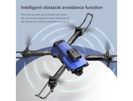 VPCOMERCIAL - Drone con cámara 4K Ultra HD Evitación de obstáculos de 360 ° (Duración de la batería: 15 min - Azul)