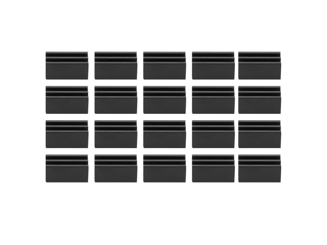 20 Piezas Disipador De Calor Aluminio Para Cpu Enfriador Radiador Componentes Industriales Q8.5x8x16 Negro