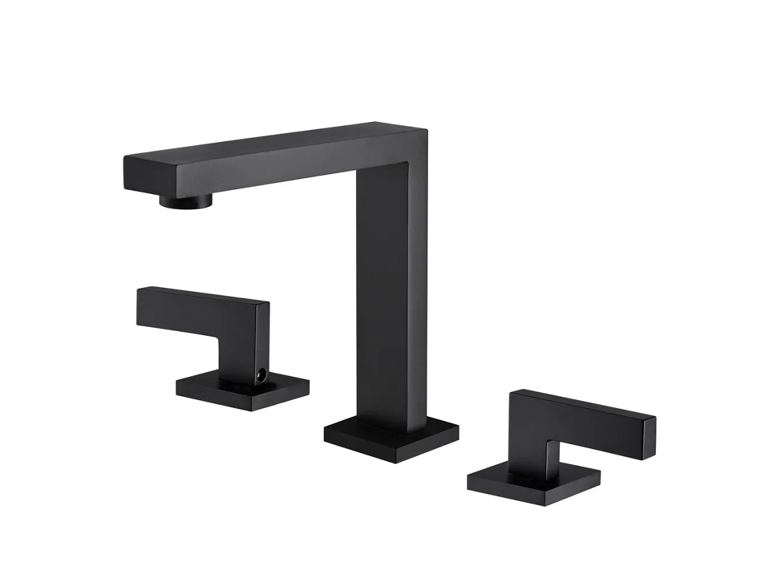 Grifo De Lavabo 302 En Latón Negro, Colección Alphée