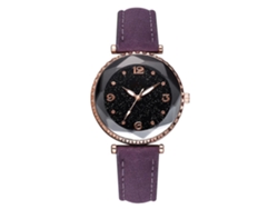 Reloj De Pulsera De Cuarzo Para Mujer Con Correa Fina De Pu, Estilo Sencillo Y Elegante (morado)
