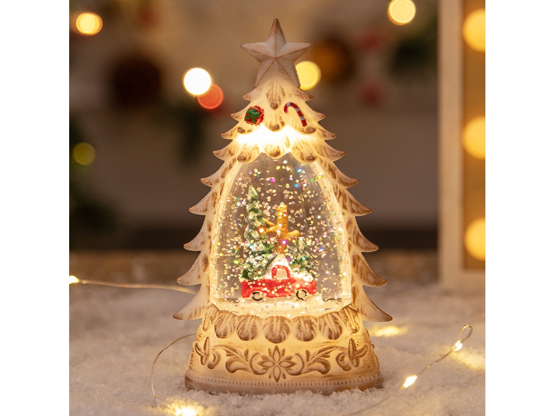 Yuysan - Lámpara de noche decorativa con forma de árbol de Navidad pequeño y brillante, artículo de mesa, estilo B