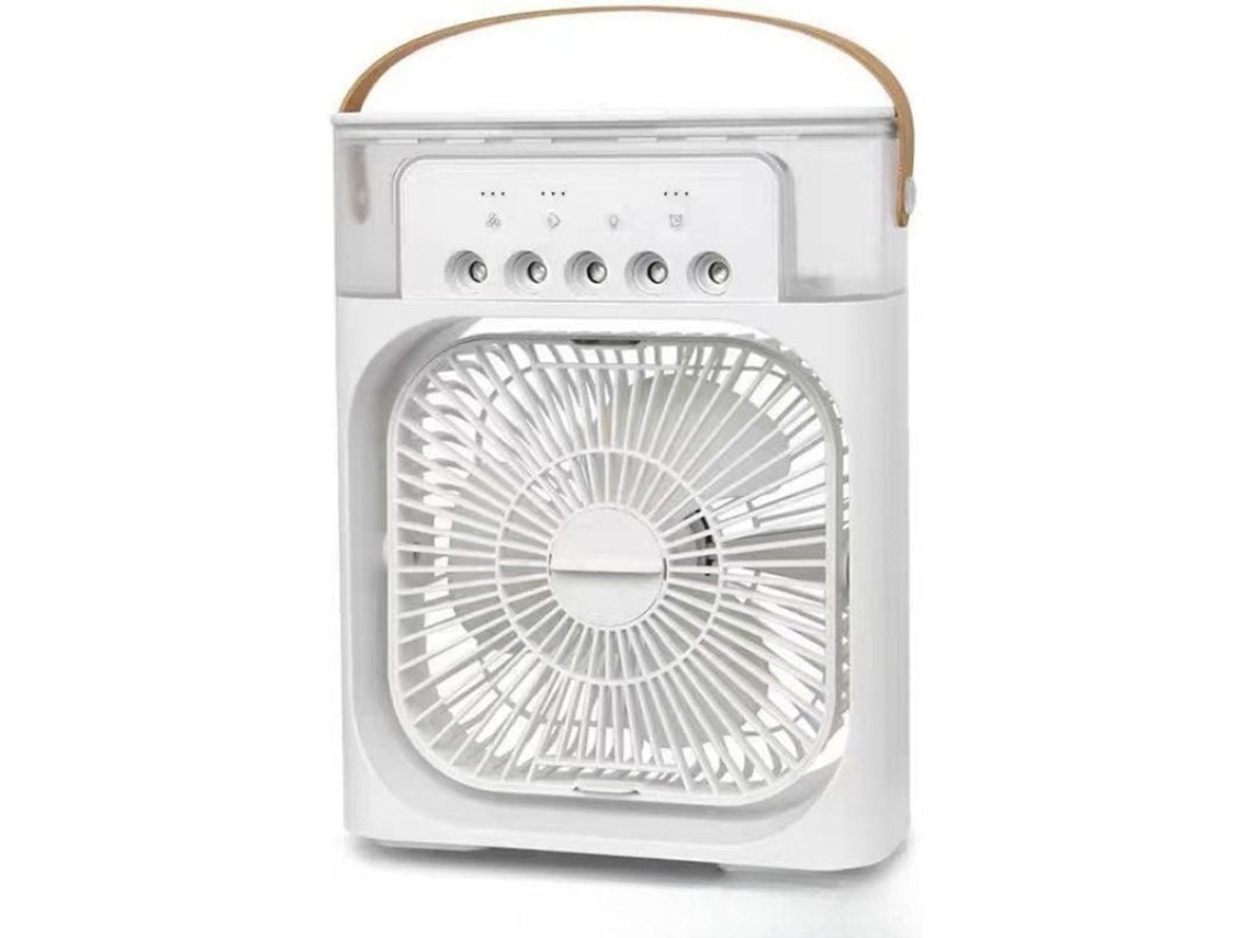 Aire acondicionado portátil, humidificador con luz nocturna RGB, mini enfriador de aire con temporizador de 1 a 3 horas, 3 modos de velocidad de viento.
