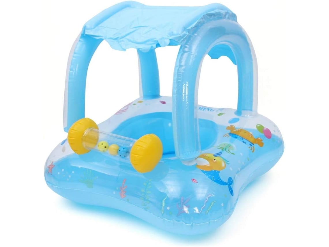 VIVILIYYA Boias Para Piscina Infantil, Bote Inflável Com Alça, Assento De Segurança Com Airbag Duplo Para Treinamento De Natação, Material Espesso E Impressão E