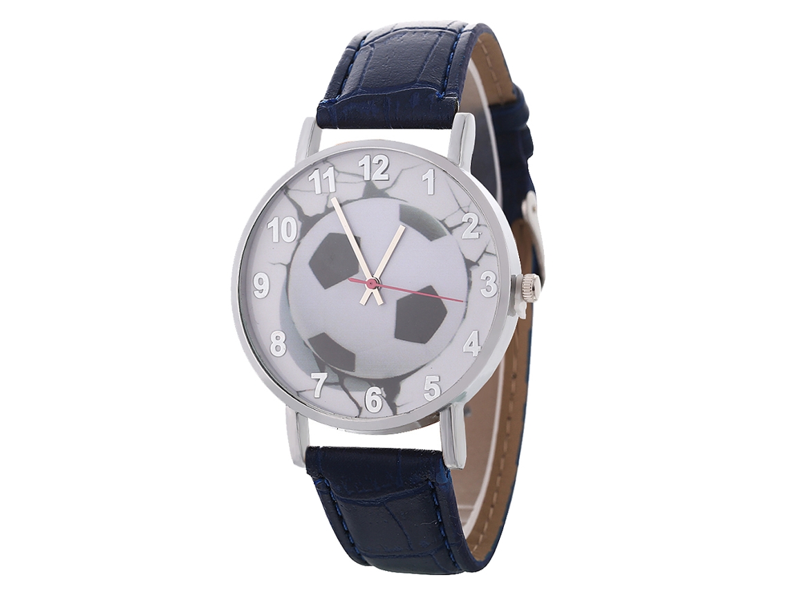 Reloj De Pulsera Para Pareja Con Correa De Piel Sintética, Estilo Sencillo, Azul Marino, Movimiento De Cuarzo.