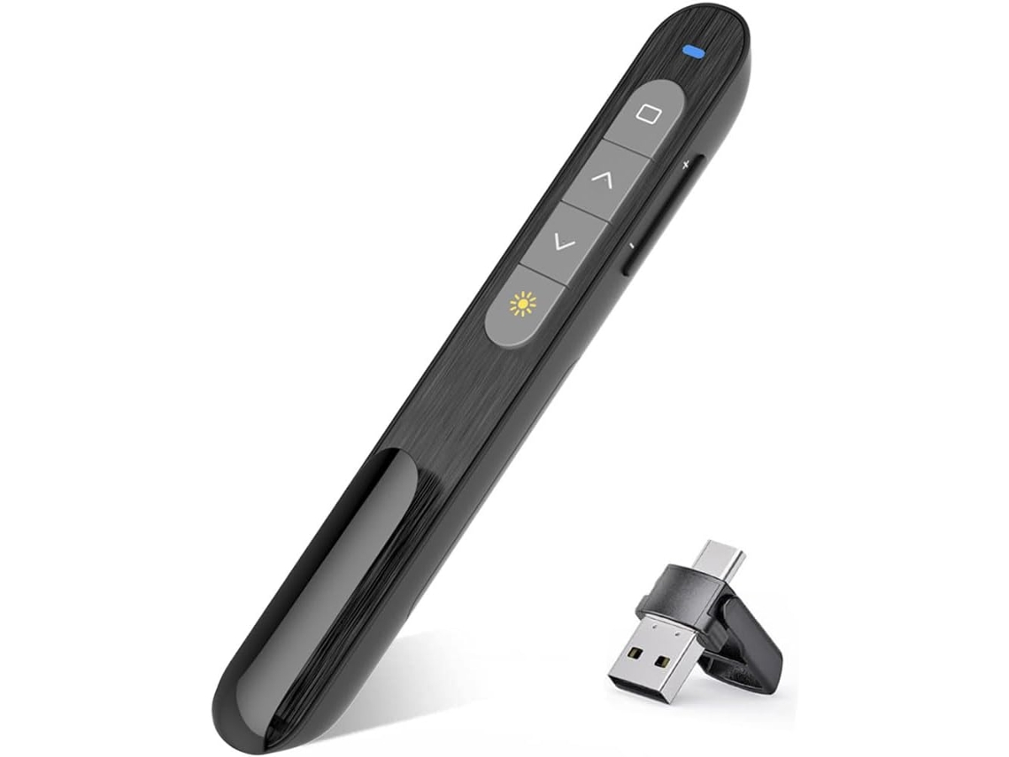 Presentador Inalámbrico 2 En 1 Usb/tipo C Clicker De Presentación Remota Con Hipervínculo De Powerpoint Gertiz