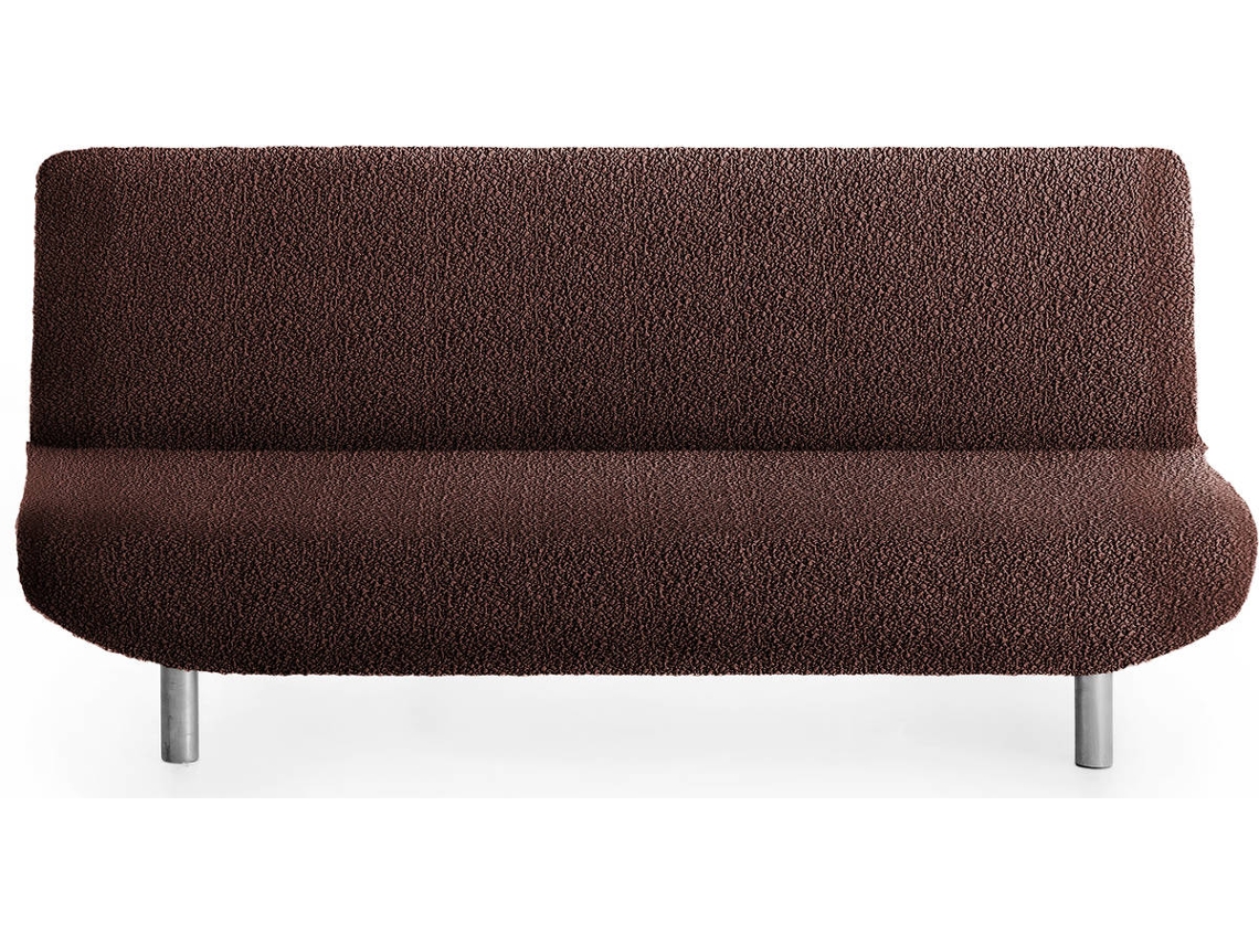 Funda Multielástica para Sofá Cama Clic-clac 3 Plazas MILICA Tejido Adaptable Spongy Marrón