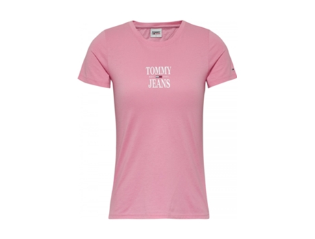 Camiseta TOMMY JEANS Algodón Mujer (M - Rosa)