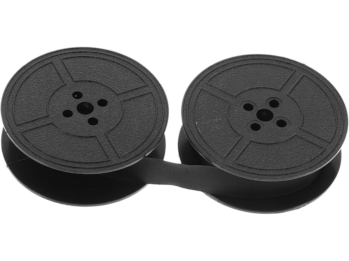 Cinta De Tinta Para Máquina De Escribir Retro, Doble Carrete Negro, Nailon Resistente, Repuesto