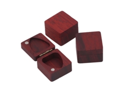 Estuche de madera para púas de guitarra, 3 piezas, gran capacidad.