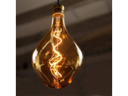 bombilla LED grande E27 de 3 W, incandescente irregular con forma inusual, luz blanca cálida de 2200 K, no regulable, ZMH