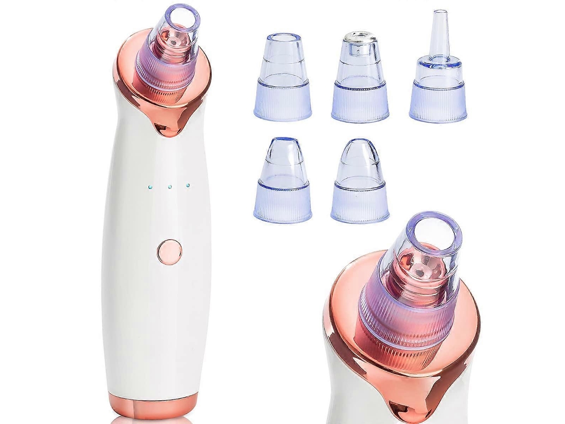 Extractor De Puntos Negros Con Aspiración, Limpiador De Poros Facial Profesional Recargable Usb Con 3 Modos Y 5 Sondas Intercambiables