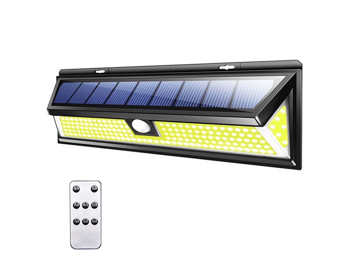 Luz solar de pared con sensor de movimiento para exteriores de seguridad, 1 paquete, negro