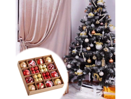 44 piezas decoración de árbol de Navidad con bolas navideñas