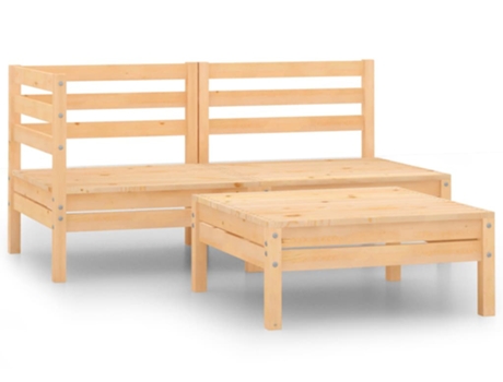 Conjunto 3 de muebles de jardín VIDAXL madera maciza de pino