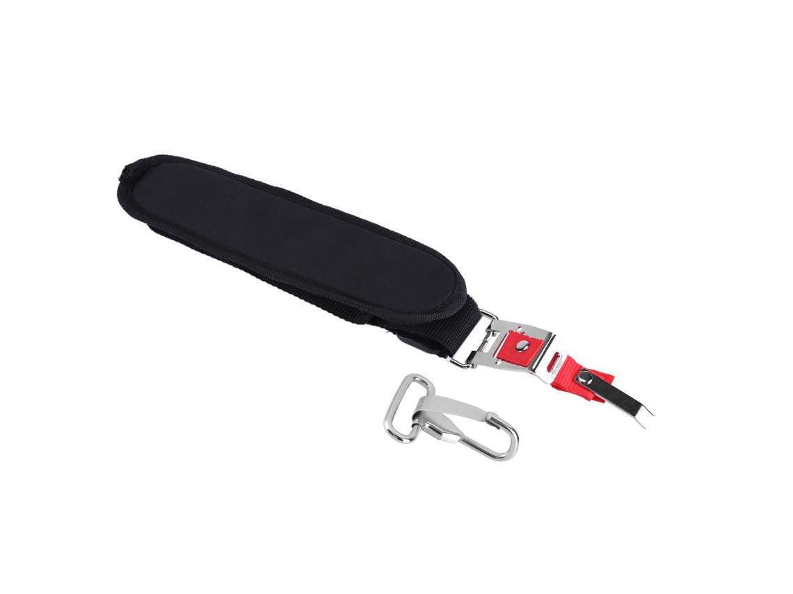 Correa de hombro ajustable de nailon negro para recortadora y desbrozadora, color negro y rojo
