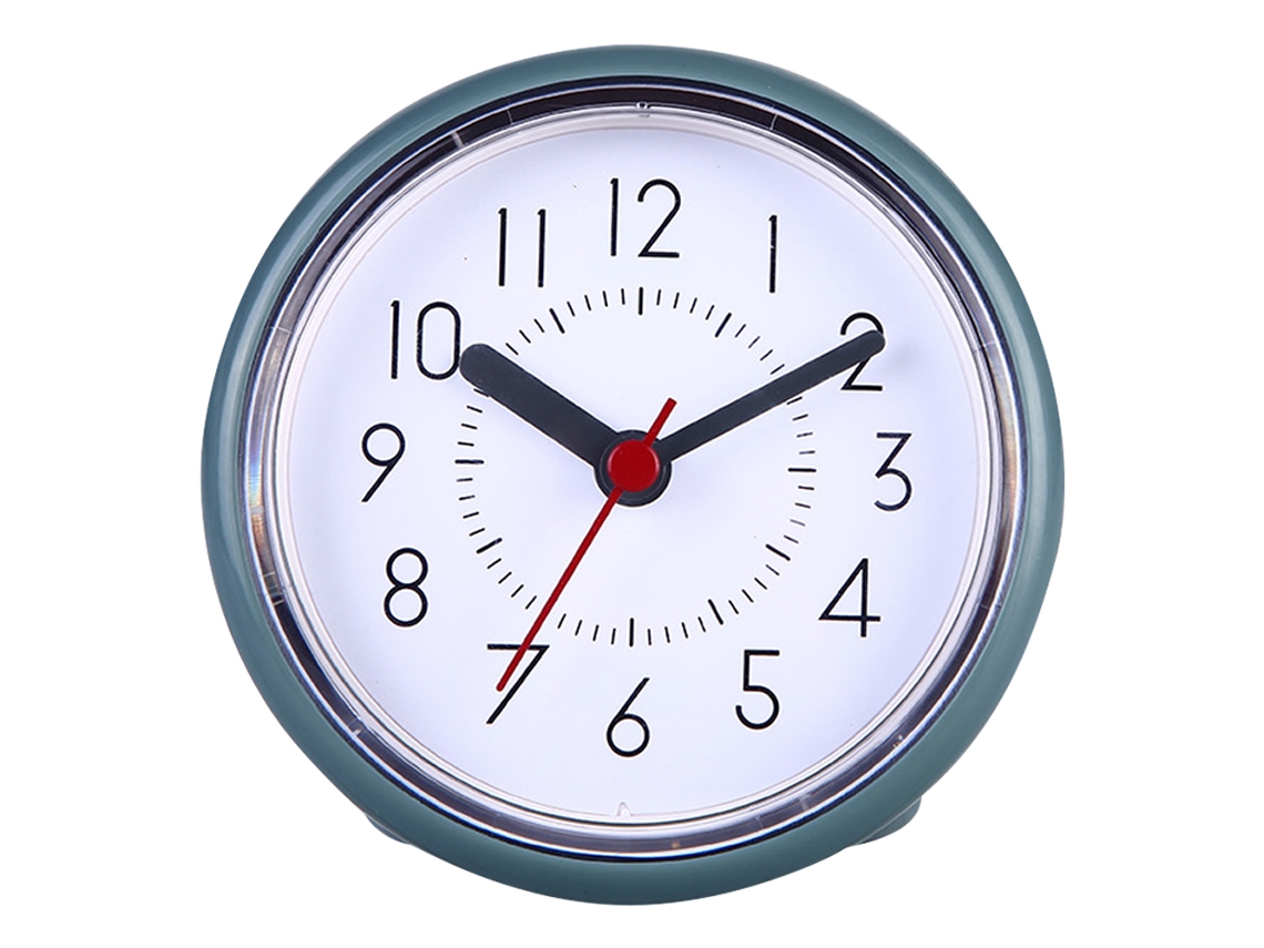 Reloj de baño moderno, cocina con ventosa, resistente a la humedad y la niebla Kofihety