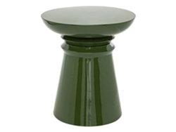 Mesa auxiliar Totem Jaya de metal verde D 38 cm Atmosphera Interior Creator Verde