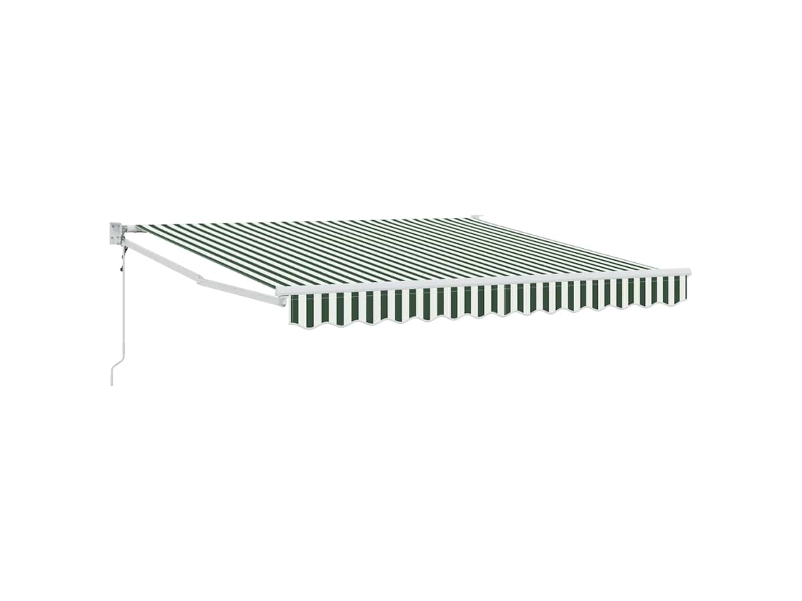 Maison Exclusive - Toldo Retráctil Verde Y 350 X 250 Cm Poliéster Y Aluminio