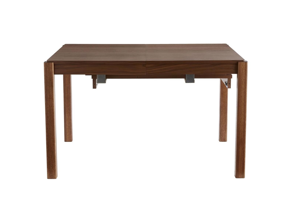 Mesa de comedor extensible rectangular nórdica con acabado en nogal 125-238cm AGALI MILIBOO