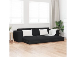 Sofá Cama De Suelo 2 En 1 Negro 245x150x60.5 Cm Tela Wsd965627
