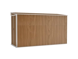 Caseta de jardín VIDAXL Marrón Acero (118x288x178 cm)