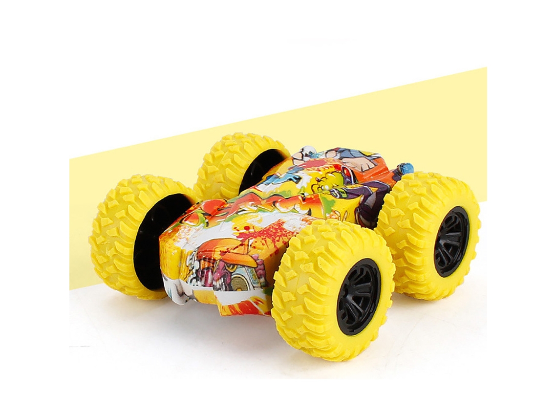 (amarillo) Coche De Chorro De Agua De Inercia De Doble Cara Para Niños, Modelo De Coche De Juguete Impulsado Por Fricción