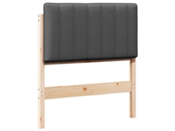 Cabecero tapizado en marrón y gris oscuro, 80 cm, MAISON EXCLUSIVE