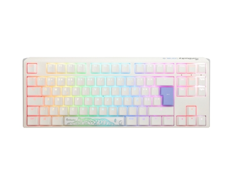 Teclado Mecánico DUCKY One 3 Classic Tkl Blanco Puro Rgb Pbt Pt Cherry Mx Azul