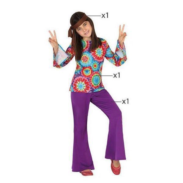 Disfraz Unisex Hippie 3 pcs niña 1