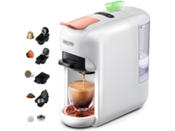 Cafetera 5 en 1 Cafelffe MK606, compatible con Nespresso, Dolce Gusto, Starbucks ESE, K-Cup y café molido, caliente/frío, blanca