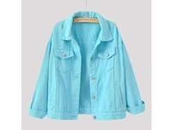 2026-chaquetas De Denim Para Mujer Otoño Manga Larga Caliente Solida Talla S-xxxl