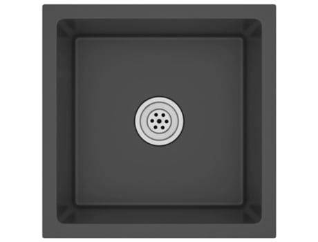 Fregadero VIDAXL Hecho A Mano Acero Inoxidable Negro