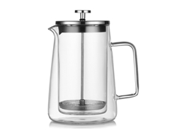 Especificaciones de la cafetera de émbolo de vidrio de doble pared (650 ml)
