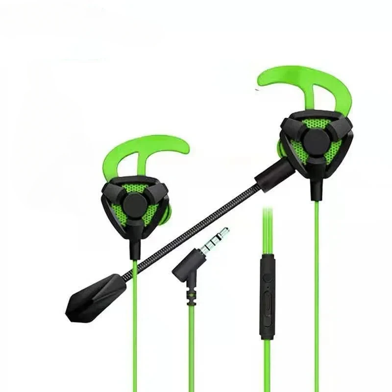 (verde) Auriculares Para Juegos Profesionales Con Micrófono, Equipados Con Conector De 3,5 Mm, Diseño Intrauditivo Multifuncional.